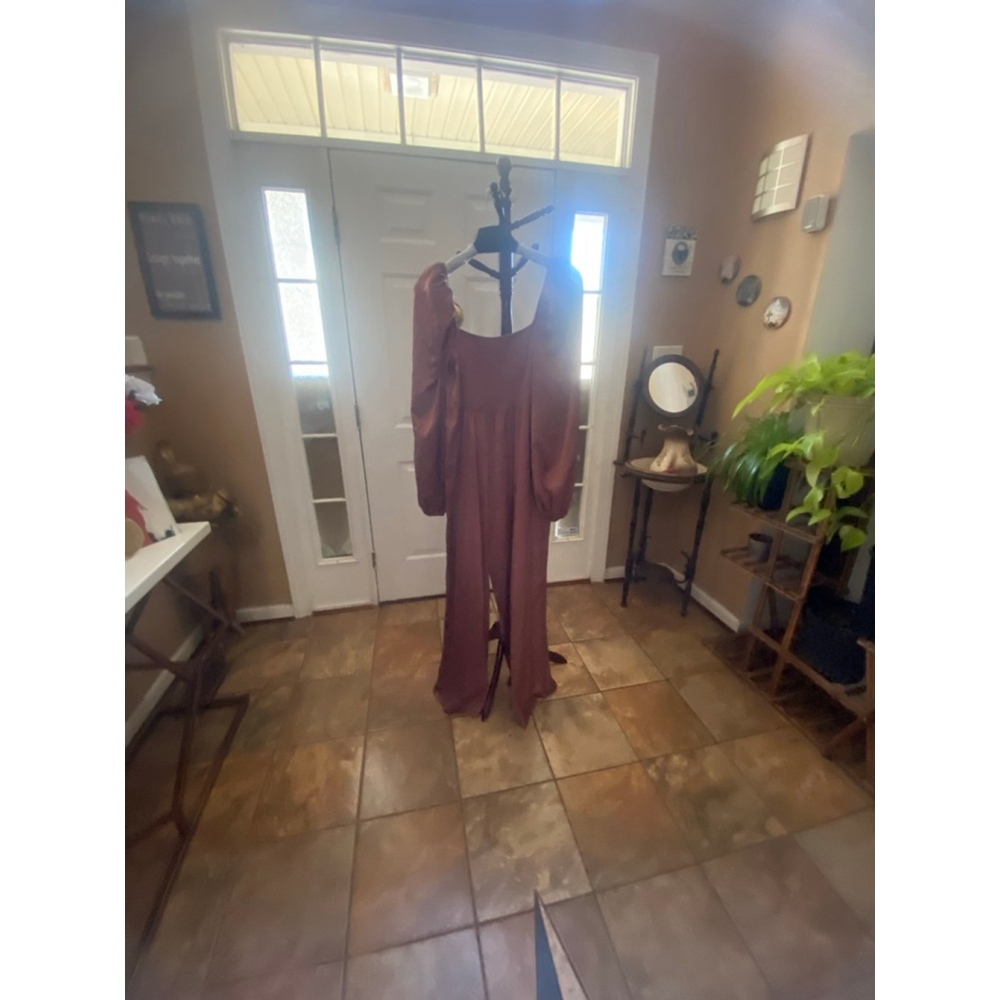 Women's Fashion Nova Brown 1X Long Sleeve Jumpsuit - Picture 7 of 7